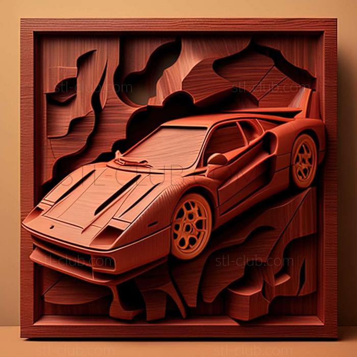 3D модель Ferrari F40 (STL)